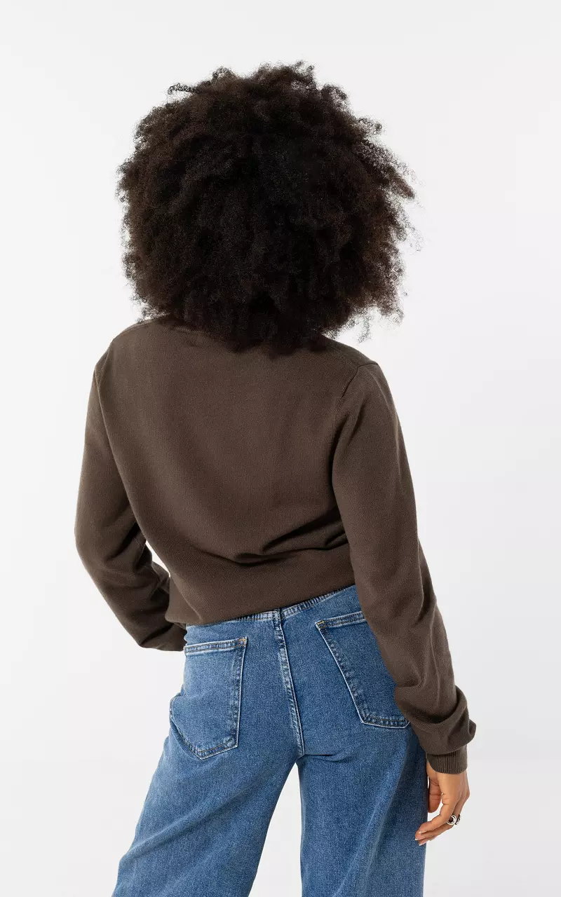 Cardigan mit Knöpfen Dunkelbraun