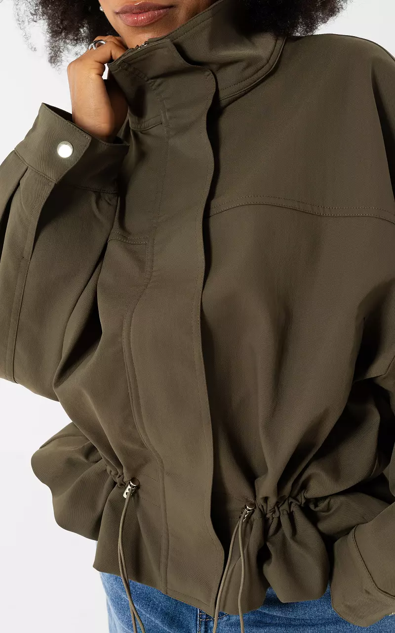 Peplum Jacke Dunkelbraun