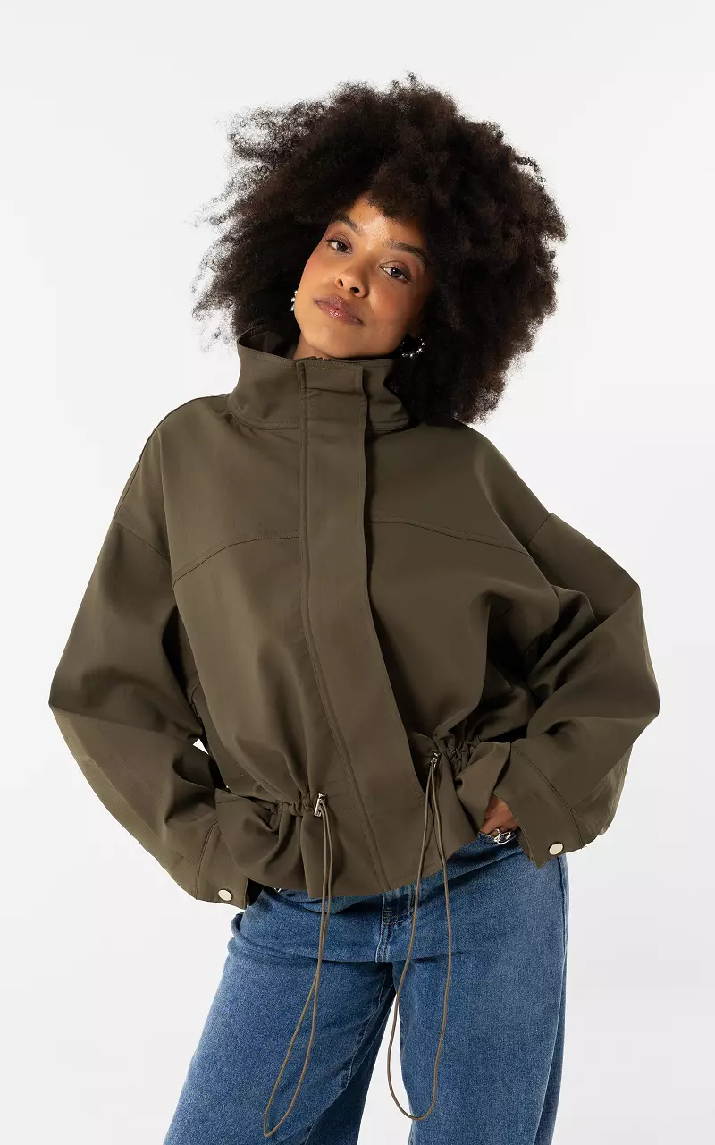 Peplum Jacke Dunkelbraun