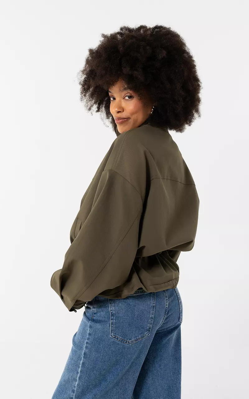 Peplum Jacke Dunkelbraun