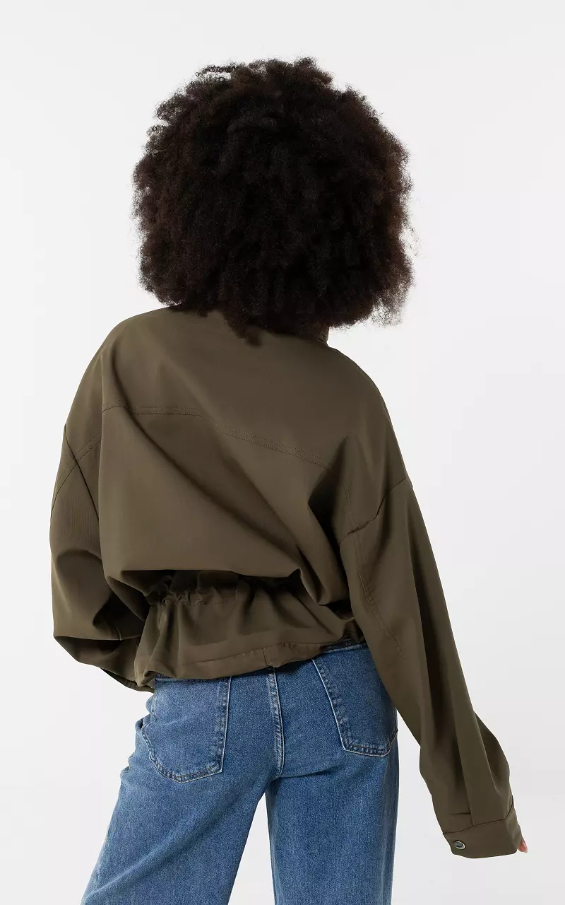 Peplum Jacke Dunkelbraun