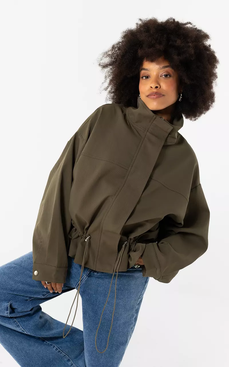 Peplum Jacke Dunkelbraun