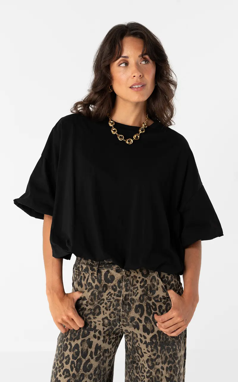 Balloon fit shirt Black
