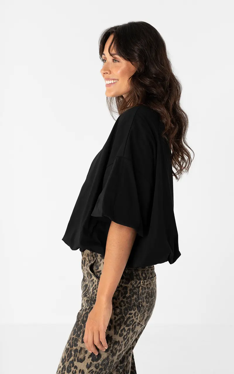 Balloon fit shirt Black