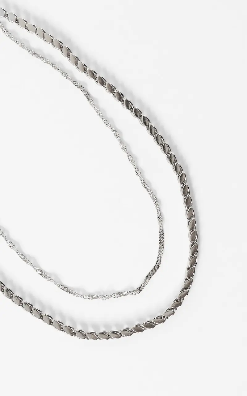 Collier double Argent