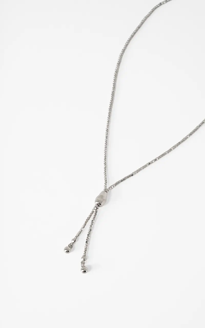 Necklace knot bead Silver