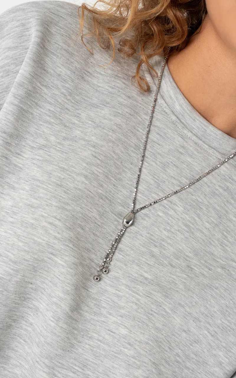 Necklace knot bead Silver