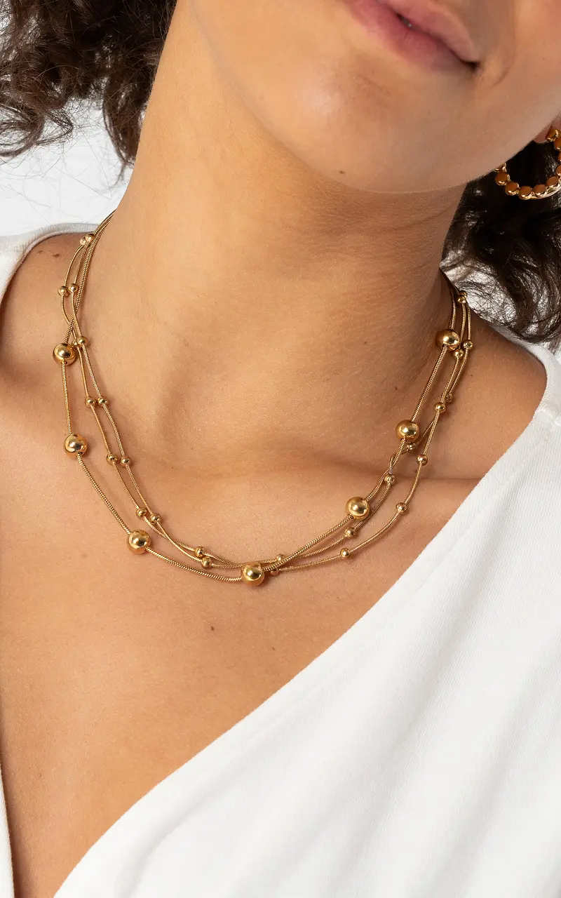 Ball chain necklace Gold