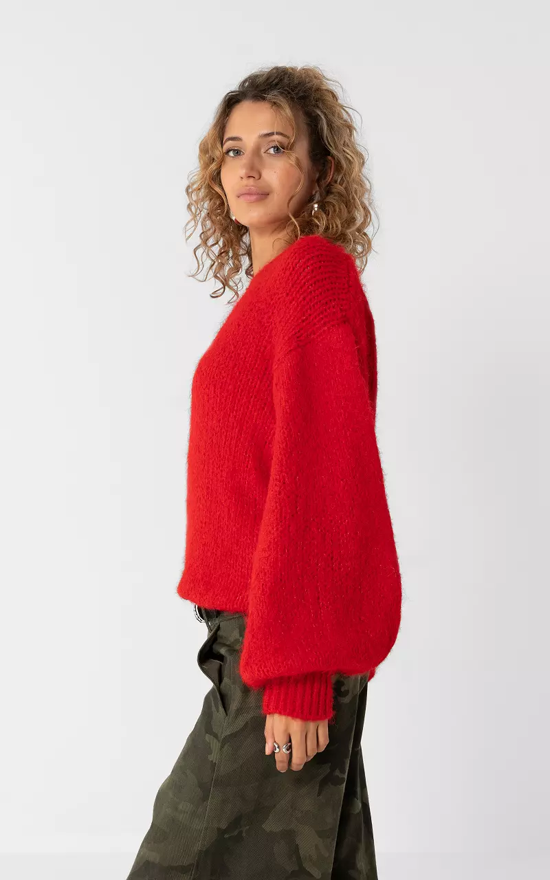 Pullover mit Rundhalsausschnitt Rot