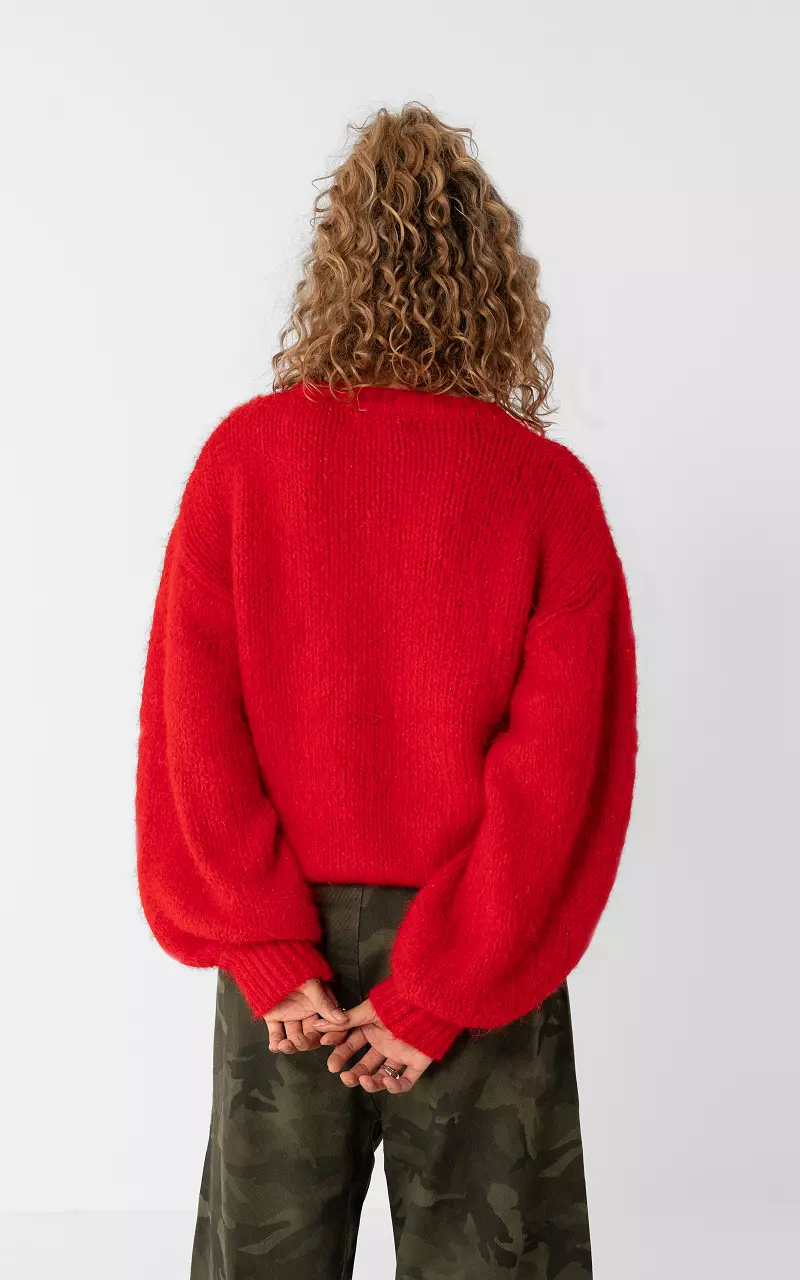 Pullover mit Rundhalsausschnitt Rot
