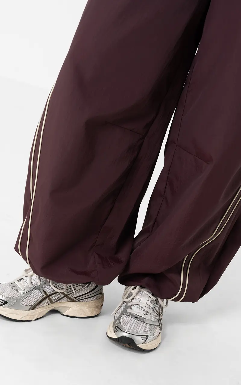 Tracksuit broek Aubergine Creme