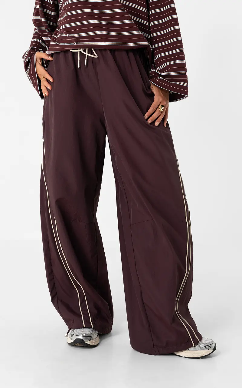 Tracksuit broek Aubergine Creme