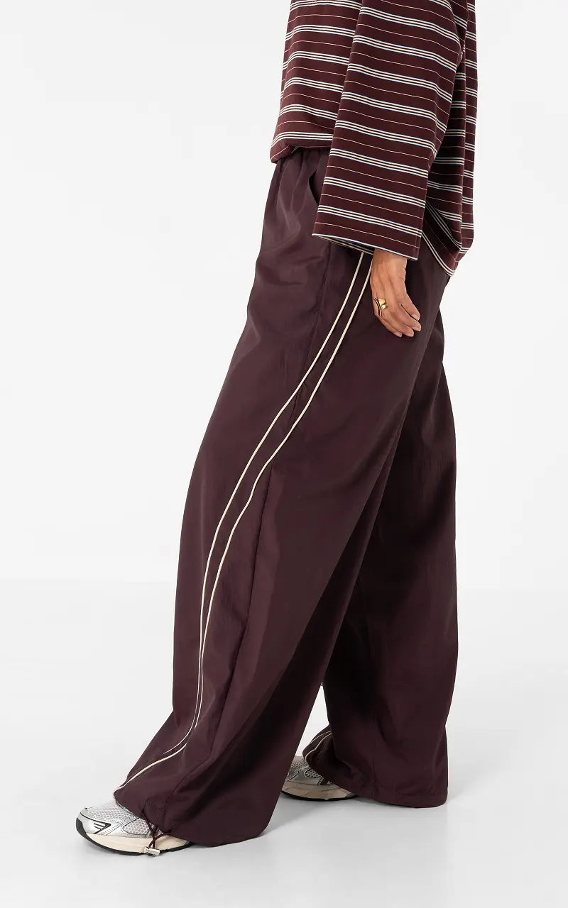 Tracksuit broek Aubergine Creme