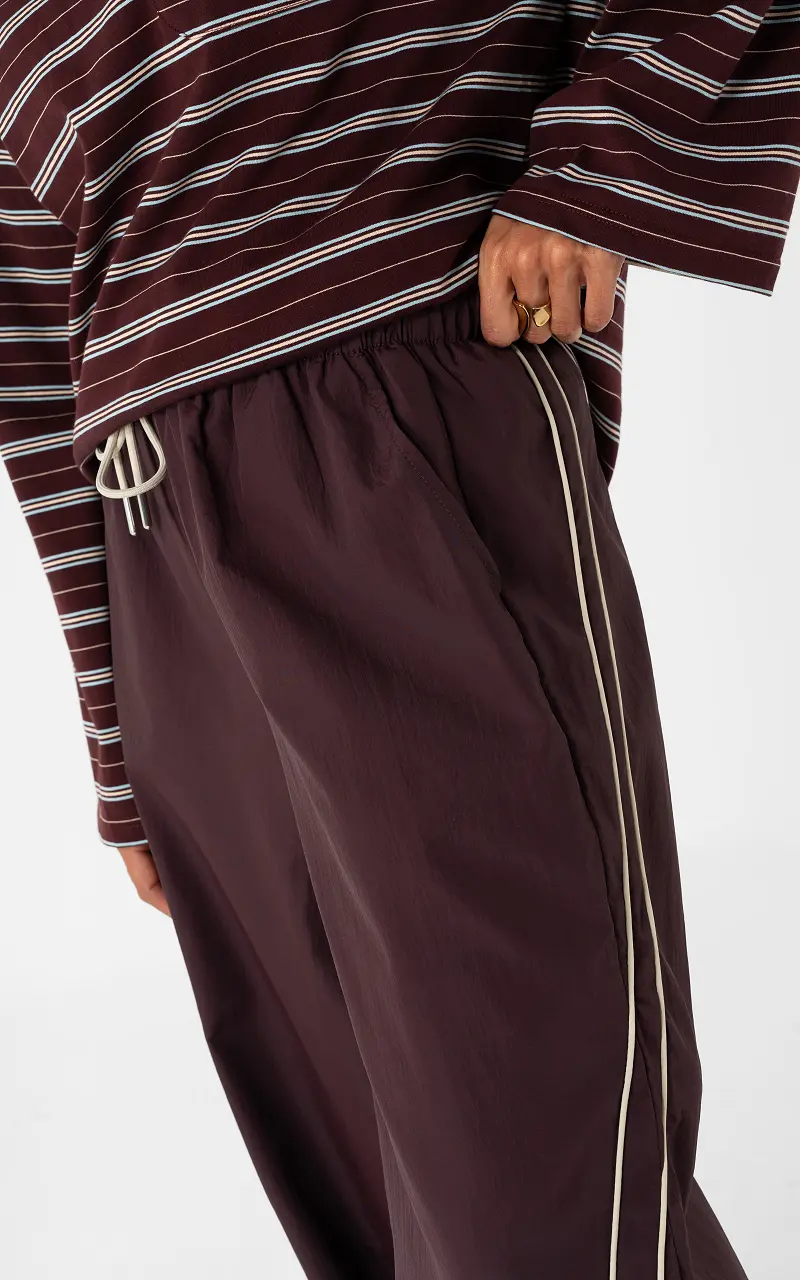 Tracksuit broek Aubergine Creme