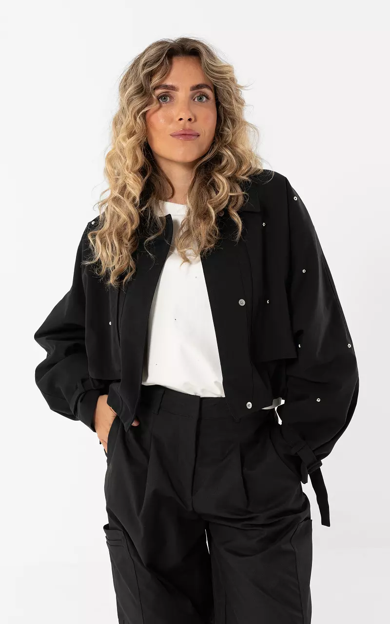 Jacket with studs Black