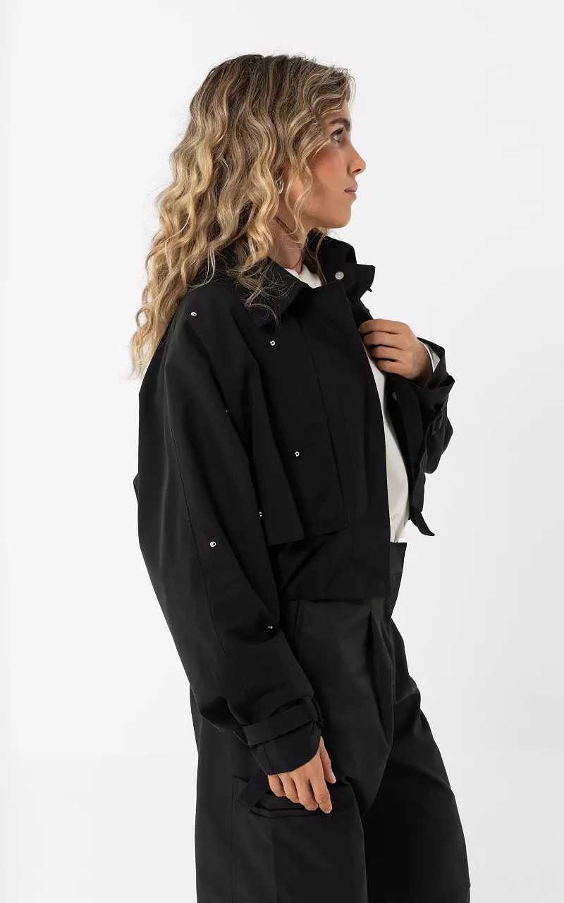 Jacket with studs Black