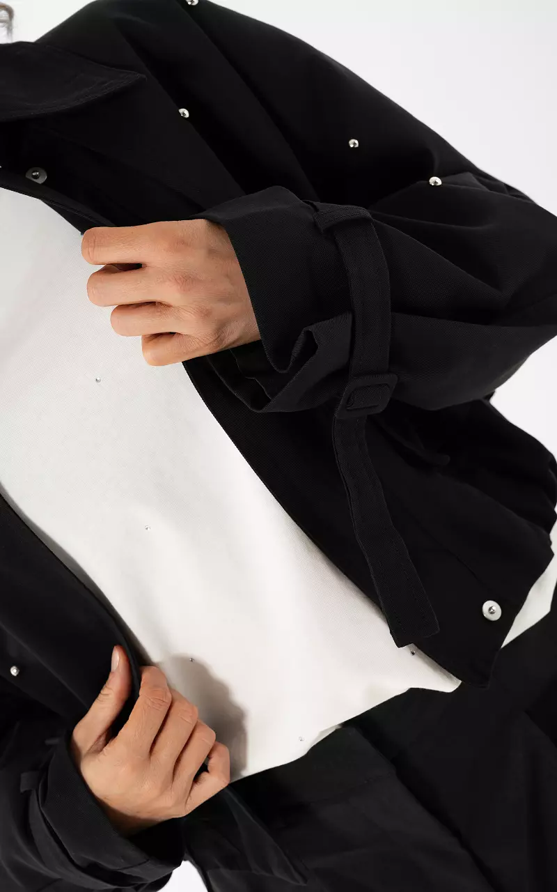 Jacket with studs Black