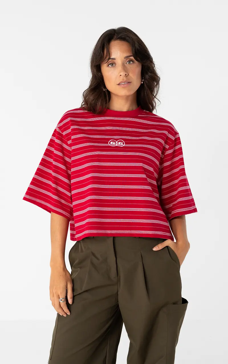 Striped shirt Red White