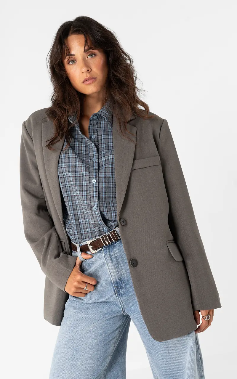 Blazer oversized Gris