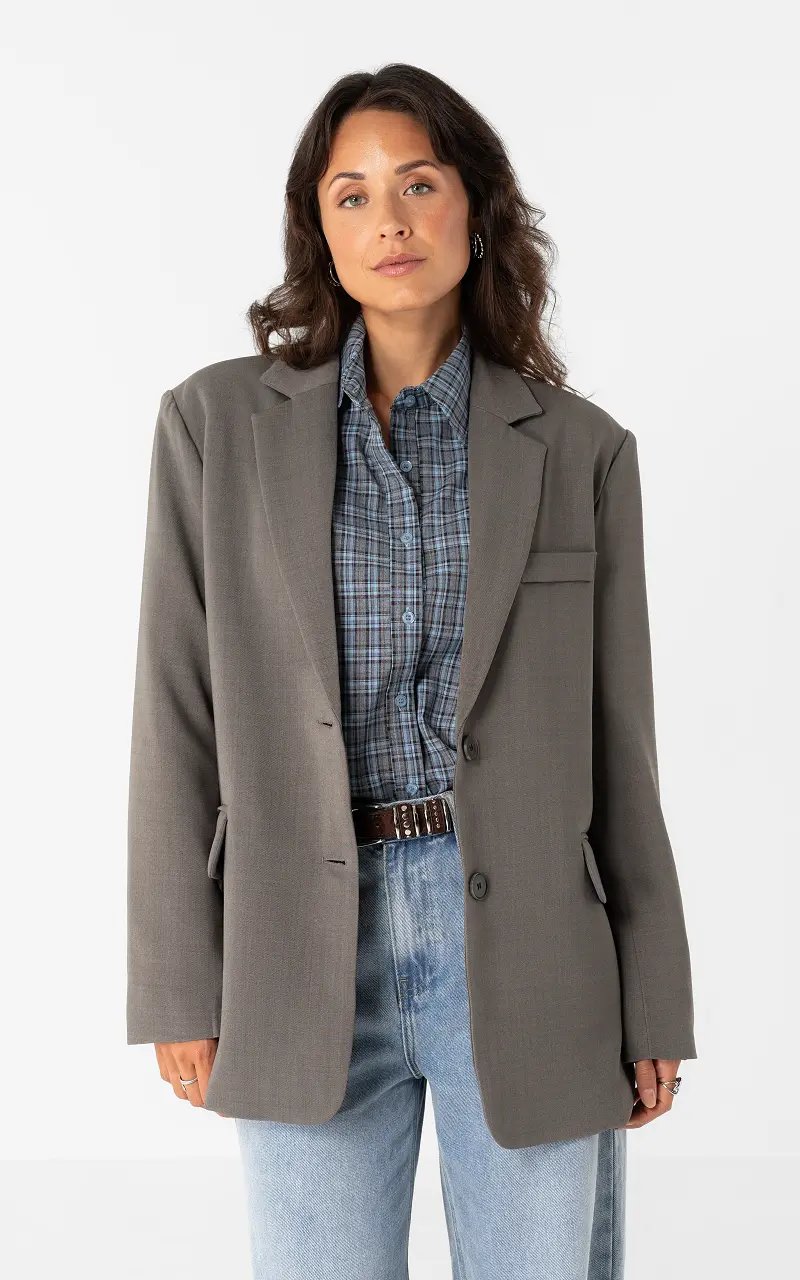 Blazer oversized Gris