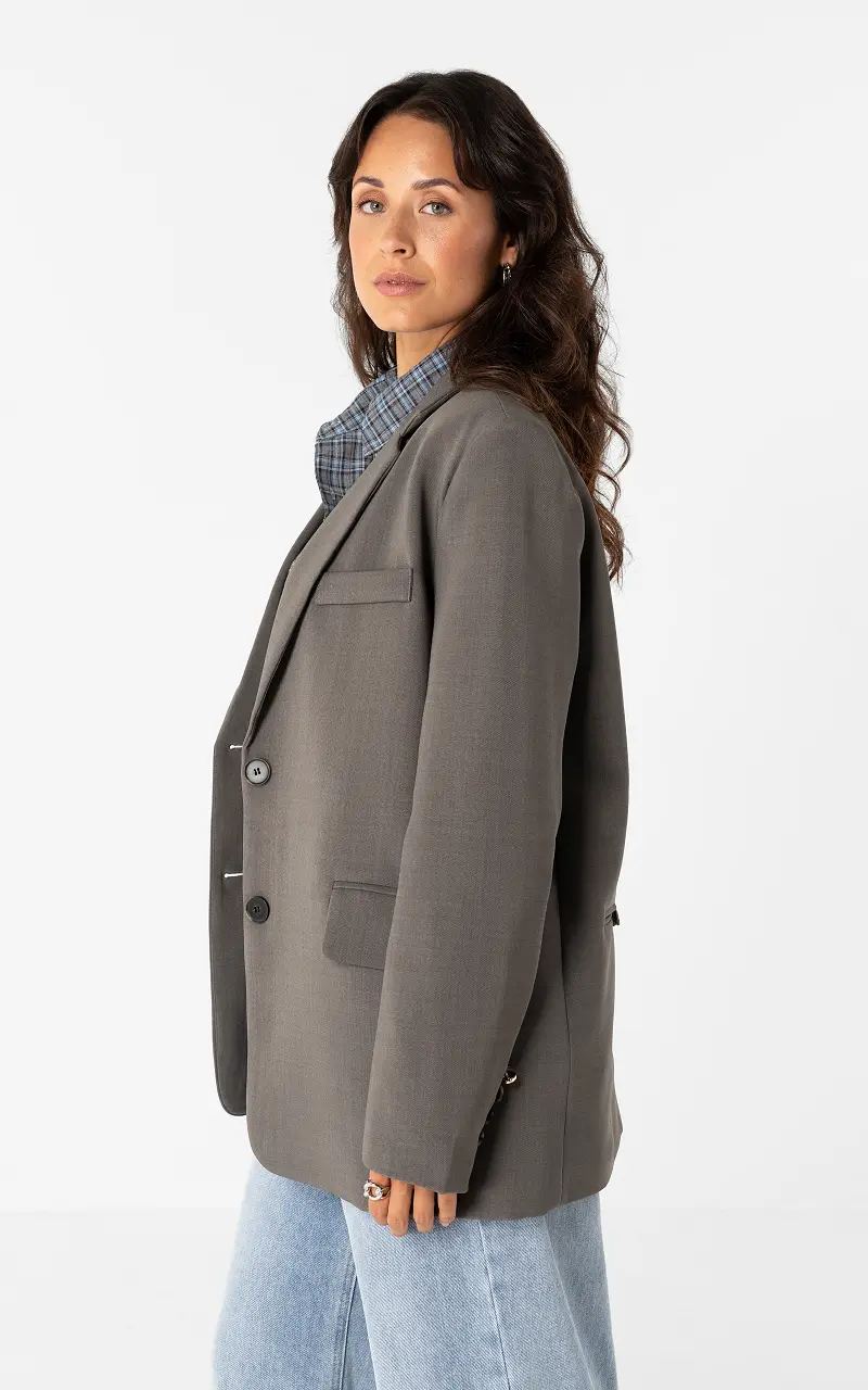 Blazer oversized Gris