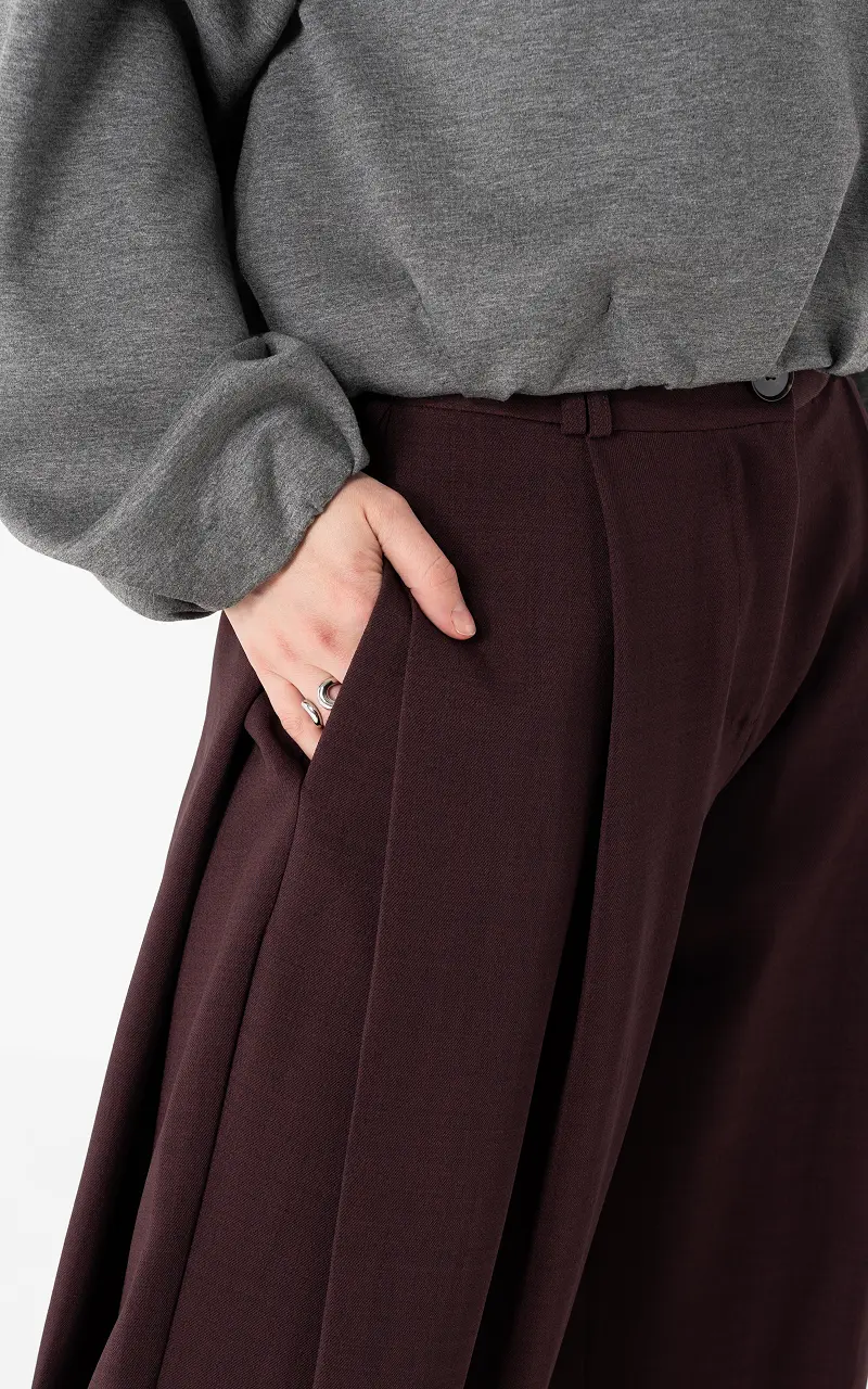 Balloon fit pantalon Aubergine