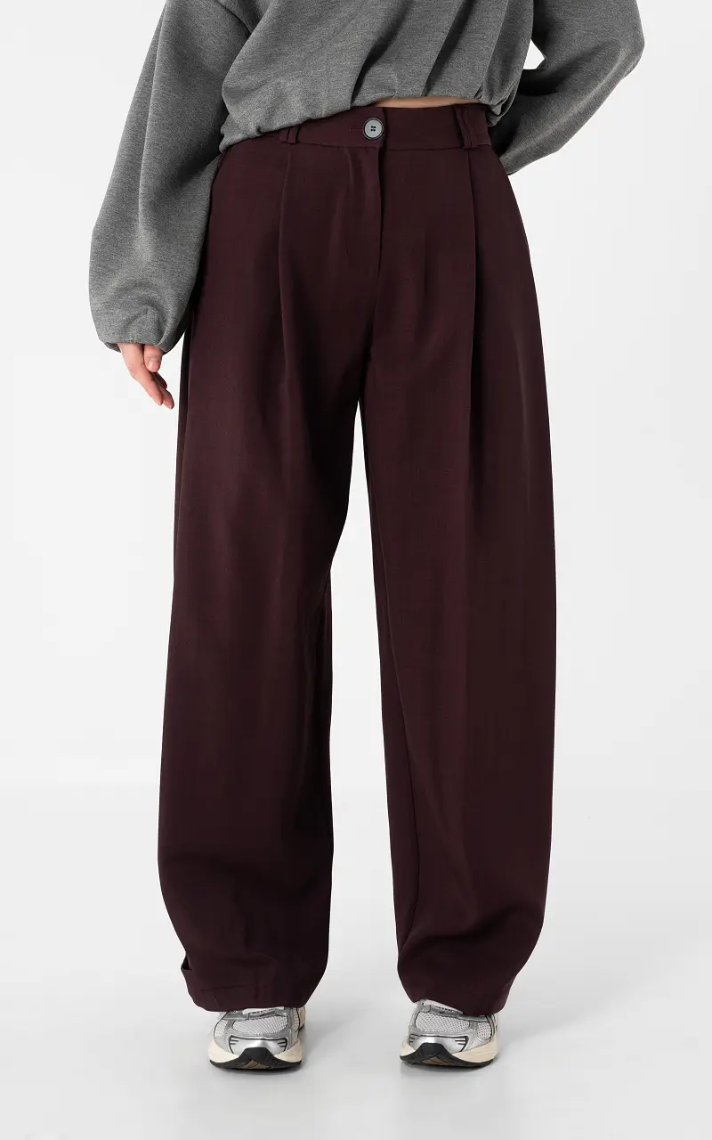 Balloon fit pantalon Aubergine