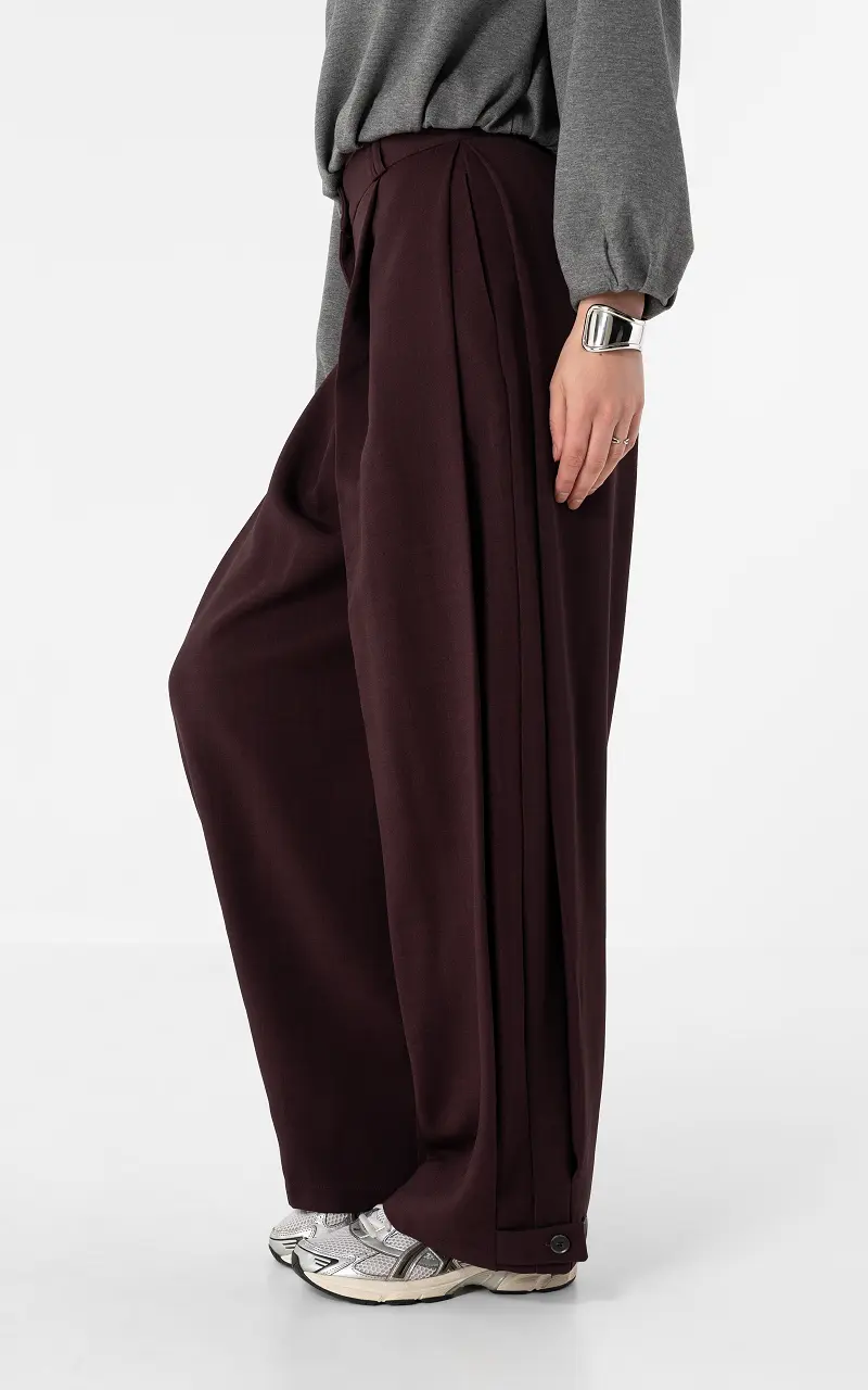 Balloon fit pantalon Aubergine