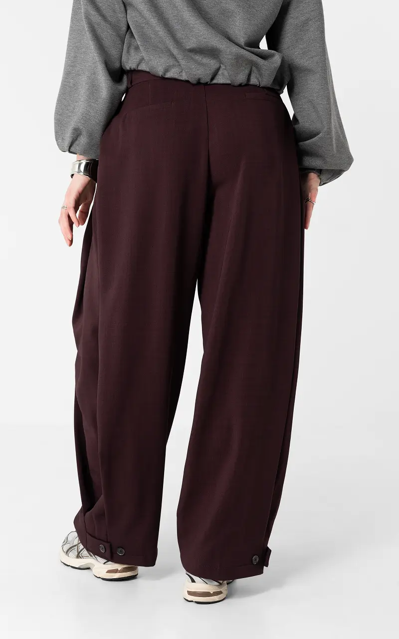 Balloon fit pantalon Aubergine
