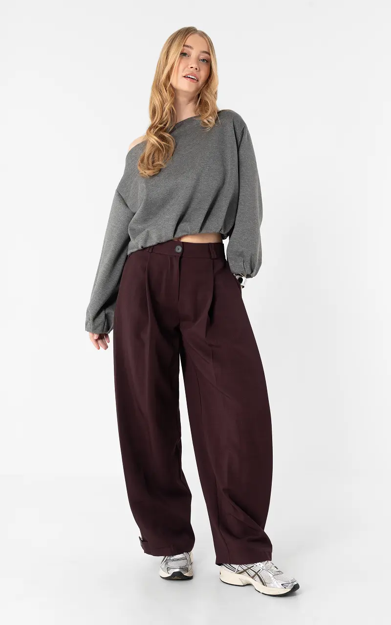 Balloon fit pantalon Aubergine