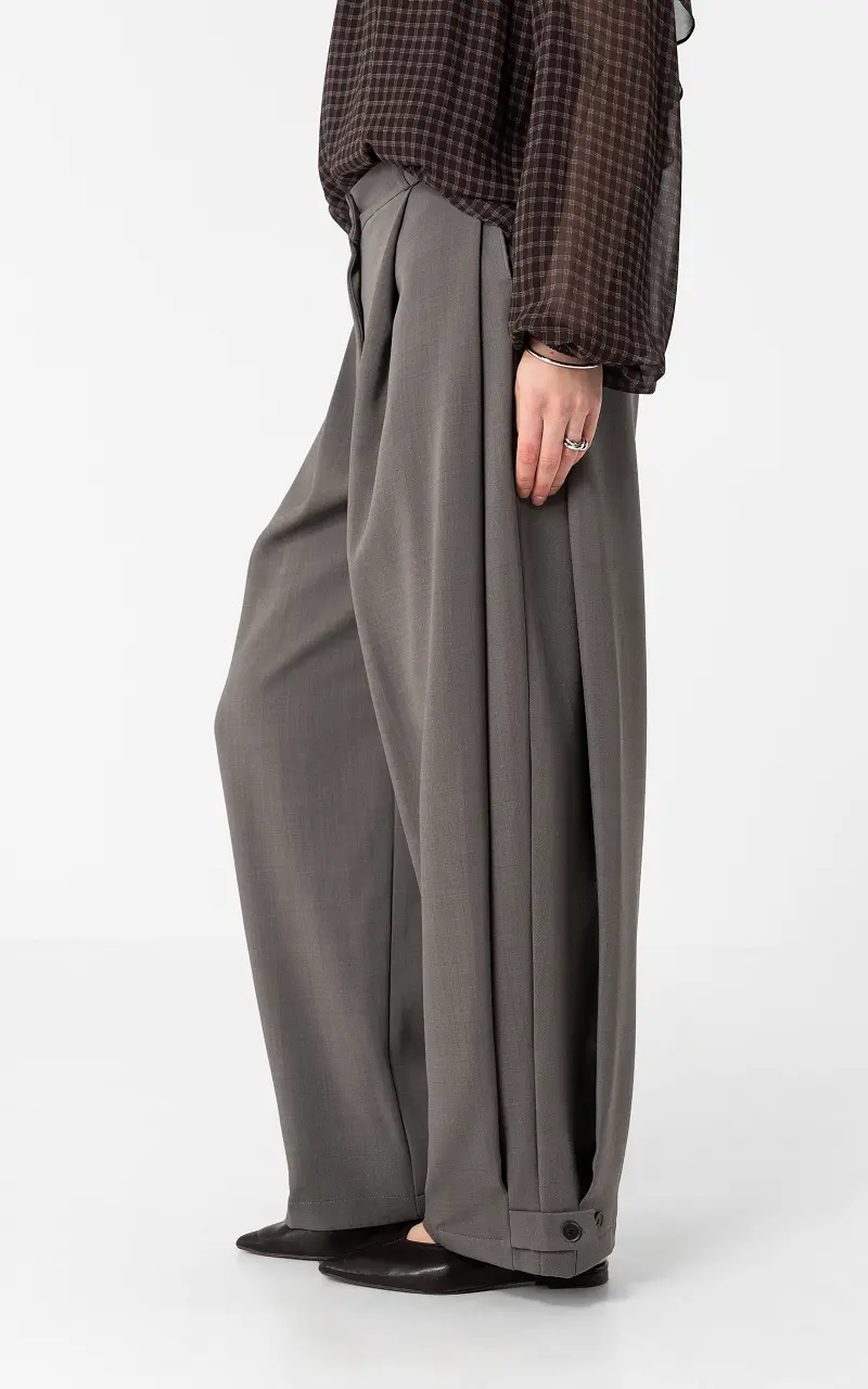 Pantalon balloon fit Gris