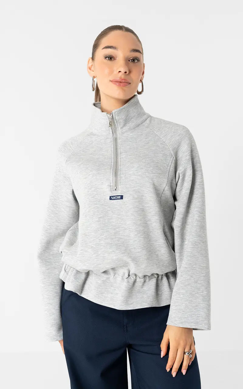 Quarter zip jumper Grey