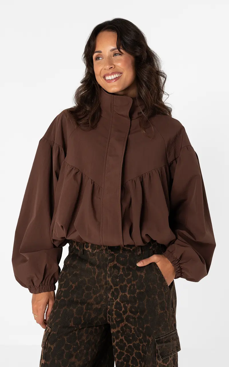 Oversized jacket Donkerbruin
