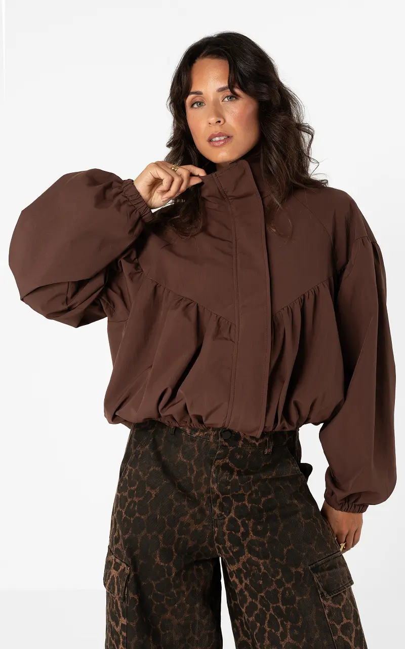 Oversized jacket Donkerbruin