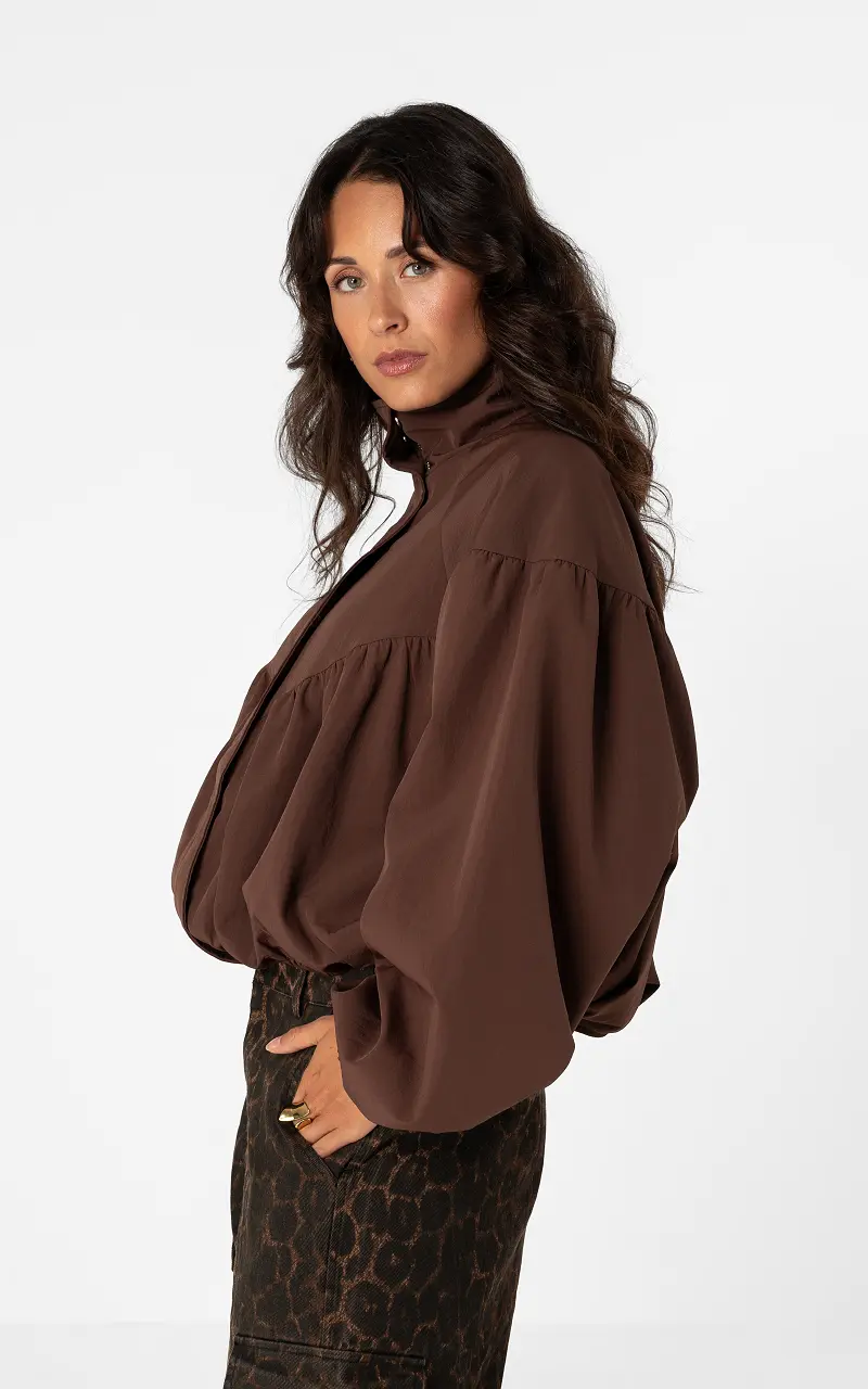 Oversized jacket Donkerbruin