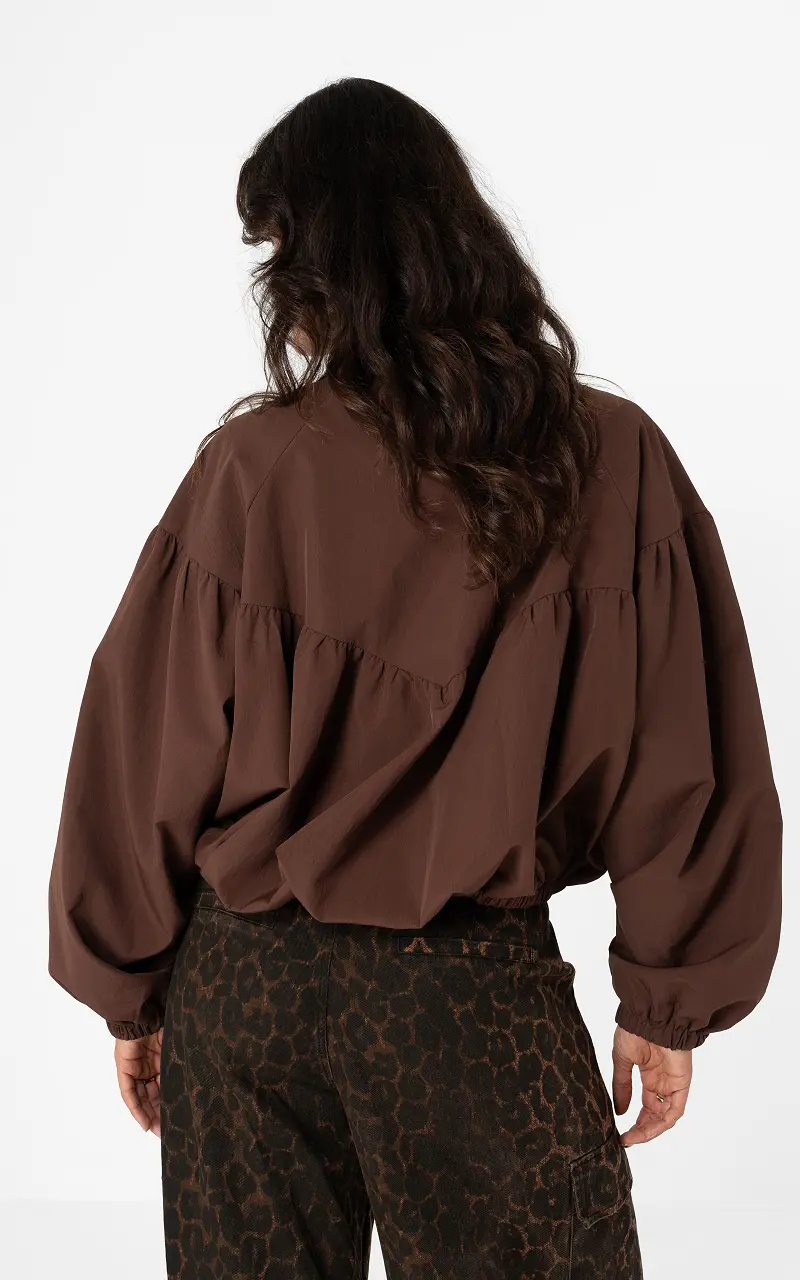 Oversized jacket Donkerbruin