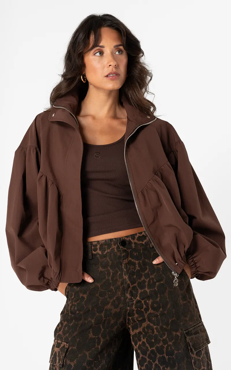 Oversized jacket Donkerbruin