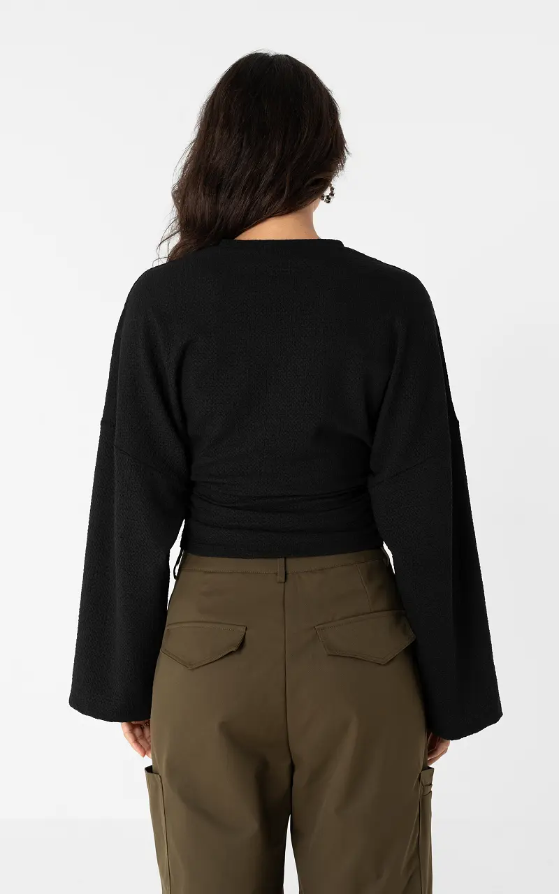 Tailliertes Top Schwarz