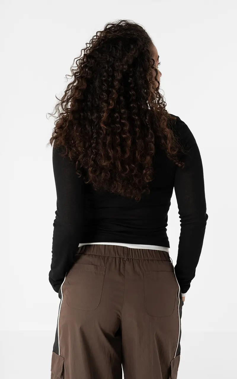 Layered top Black White