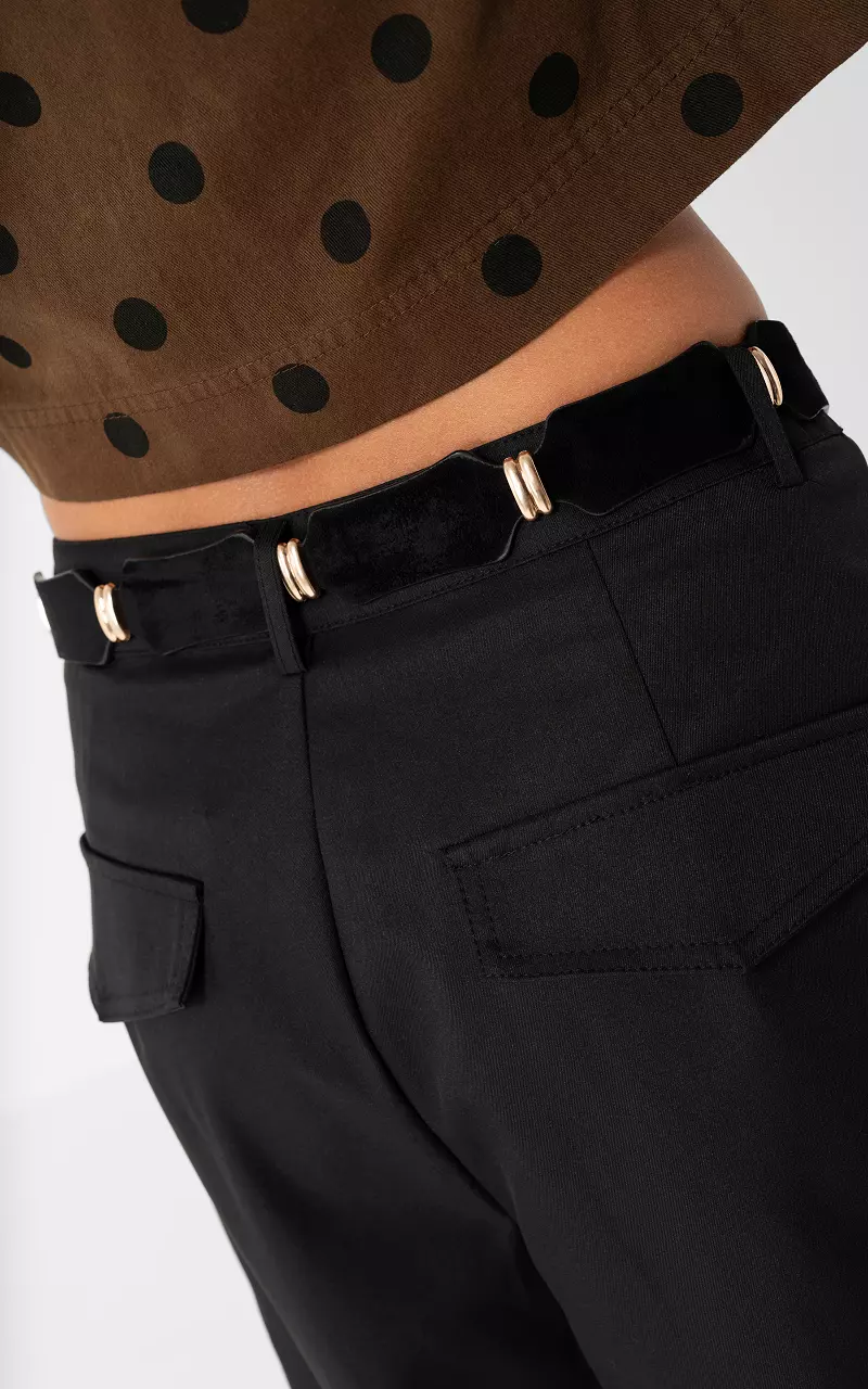 Suede-look belt Black Gold