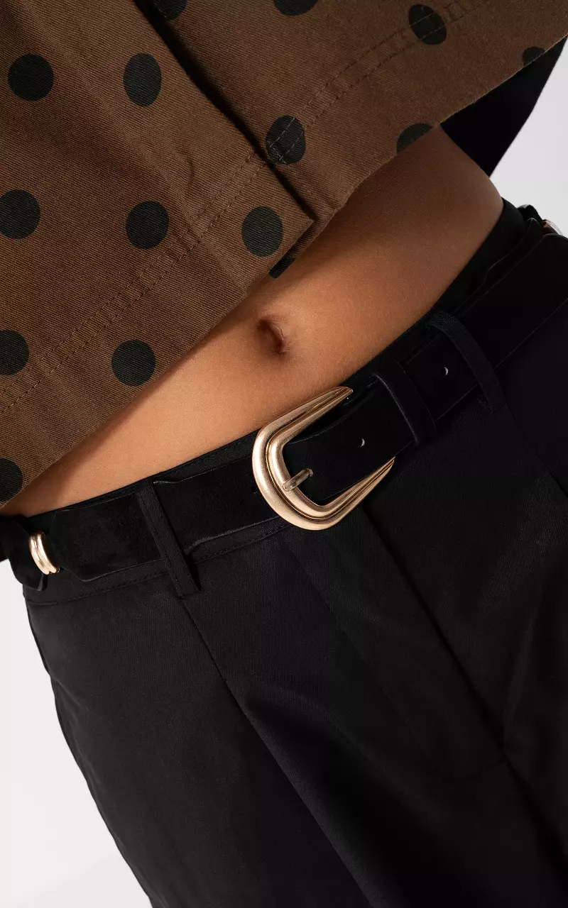 Suede-look belt Black Gold