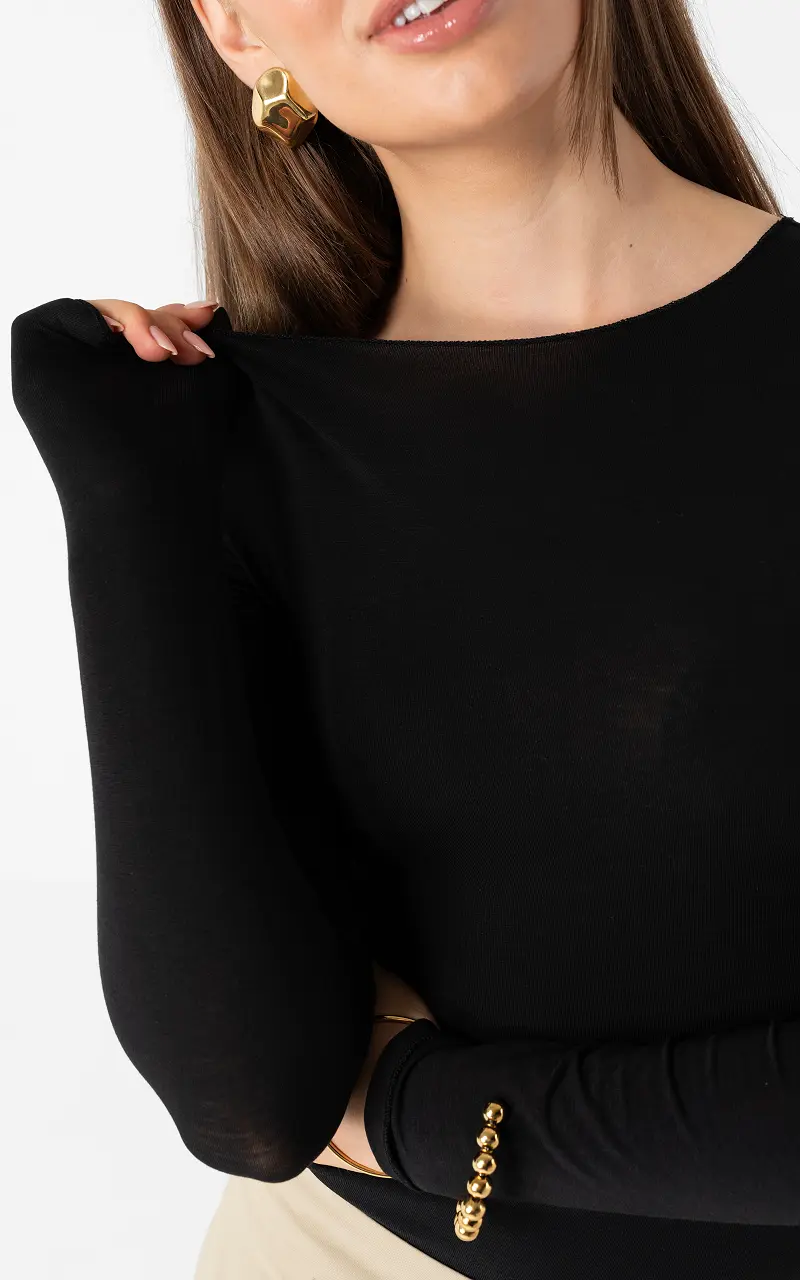 Sheer top Black
