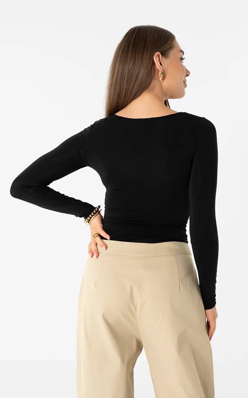 Sheer top Black