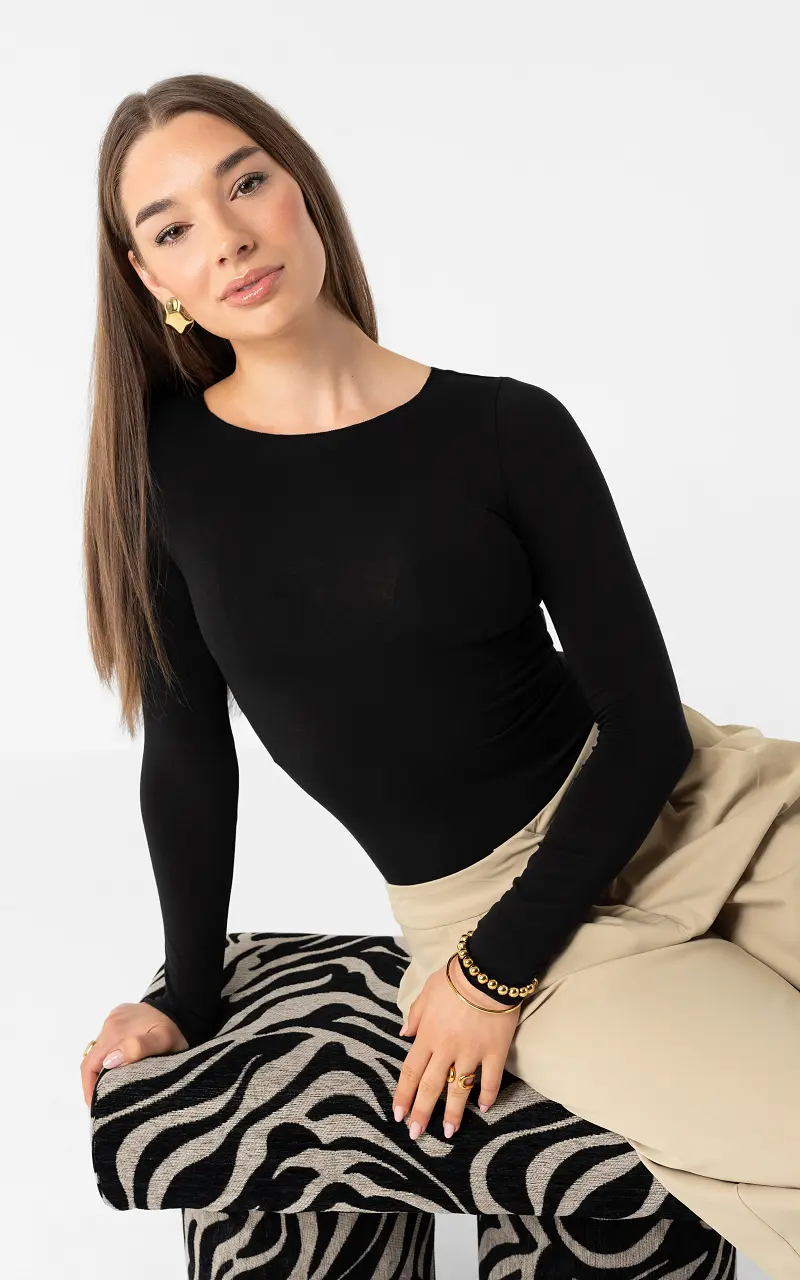 Sheer top Black