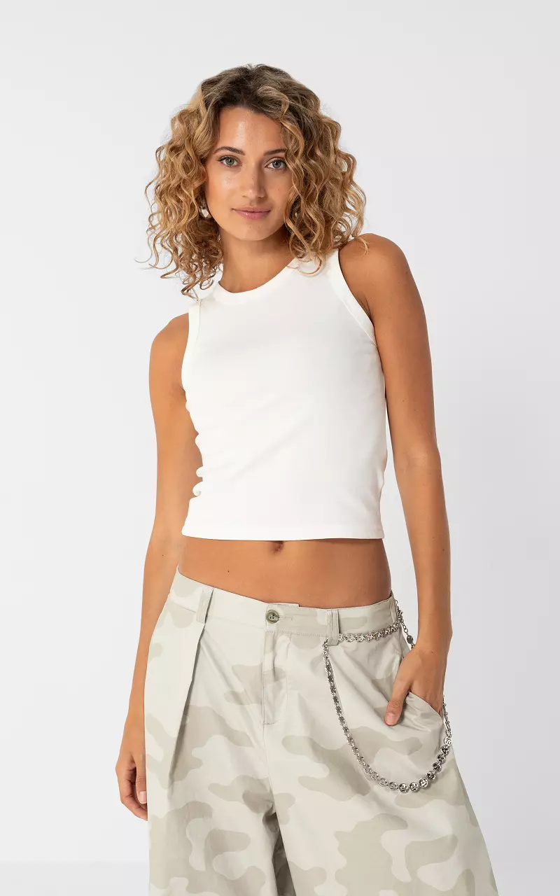 Stretchy tank top White
