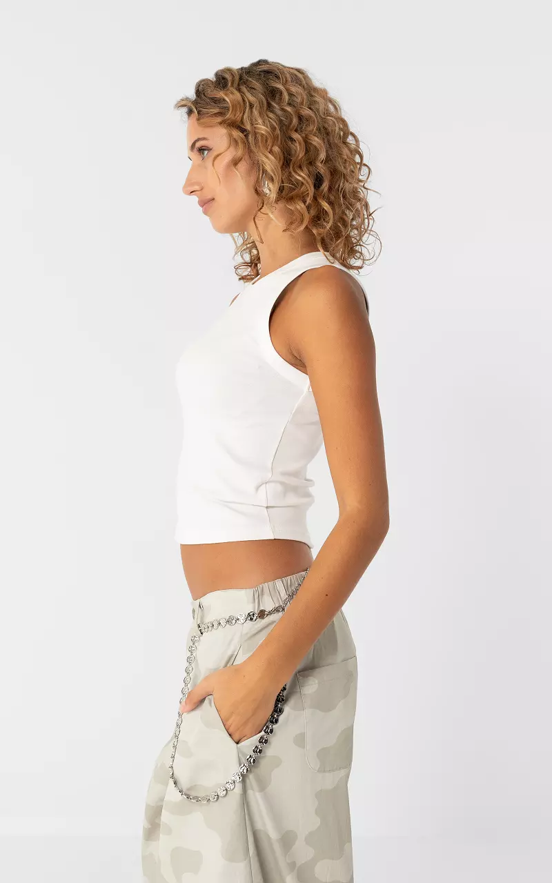Stretchy tank top White