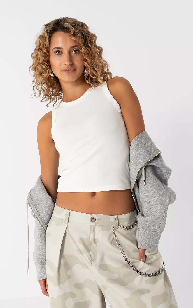 Stretchy tank top White
