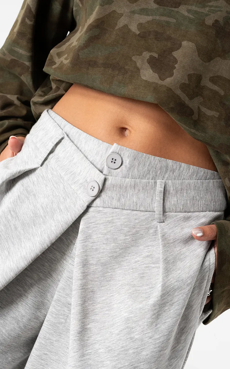 Jogginghose mit Umschlagbund Grau