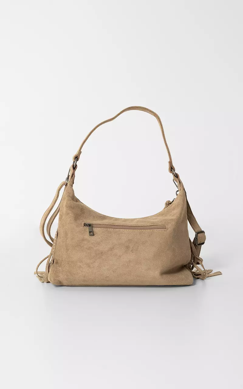 Tas met studs Beige