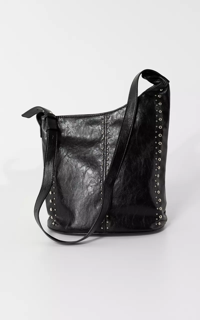 Tas met studs Zwart